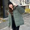 Women’s Short Hooded Windproof Puffer Jacket Thicken Warm Winter Jacket With Raglan Sleeves