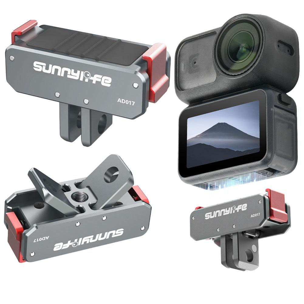 For DJI OSMO Nano Camera Metal Magnetic Adapter Folding Quick Release Extension Kit Metal Double-claw Retaining Buckle Anti Roll