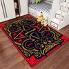 Vintage Style Owl Pattern Carpet with Red and Gold Decorative Design Suitable for use as an anti-slip for living room bedroom sofas