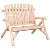 Garden Bench 2 Seater 119 x 85 x 98 cm Solid Spruce Wood