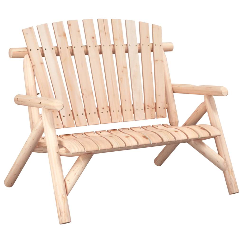 Garden Bench 2 Seater 119 x 85 x 98 cm Solid Spruce Wood