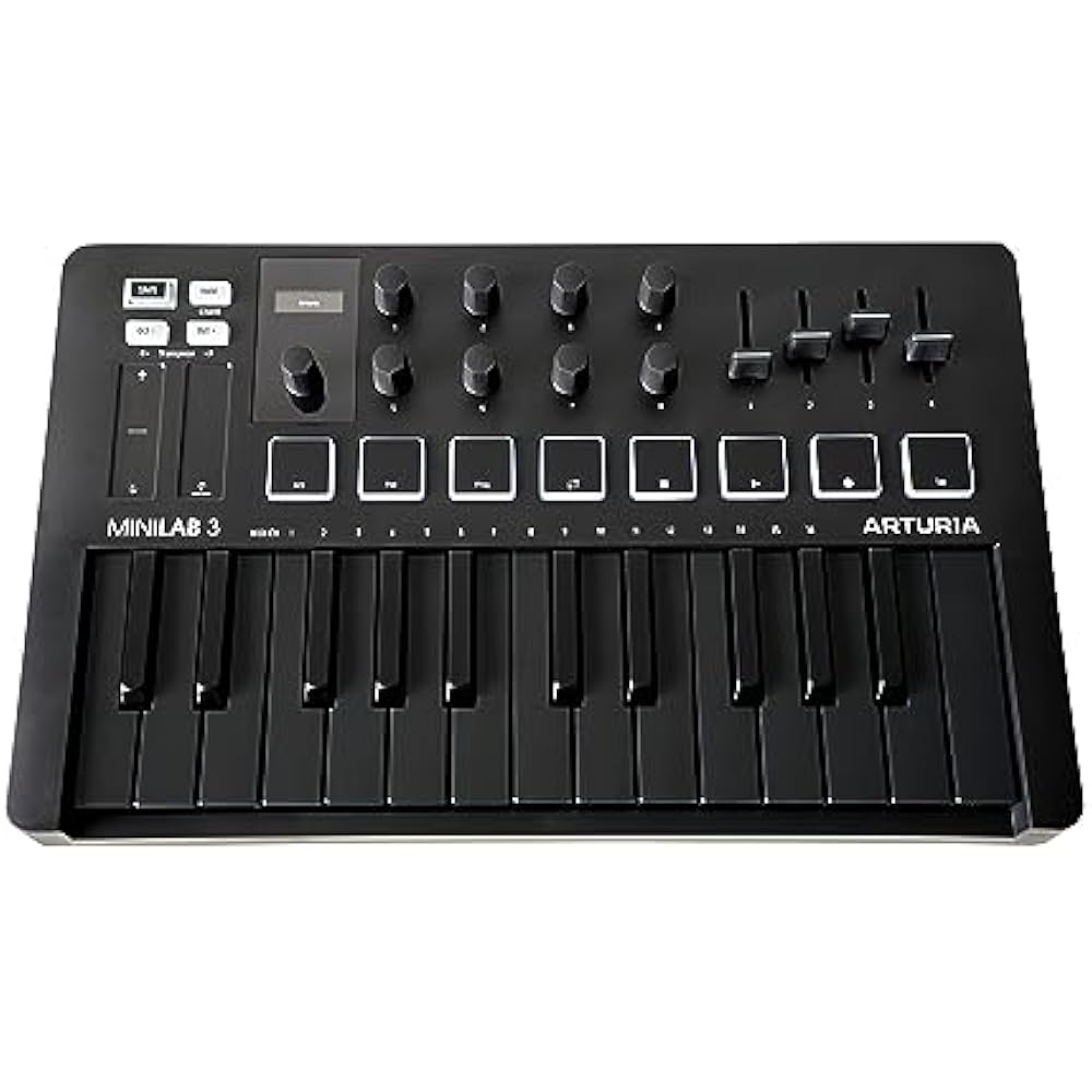 ARTURIA MIDI Keyboard Controller MiniLab 3 DB Deep Black