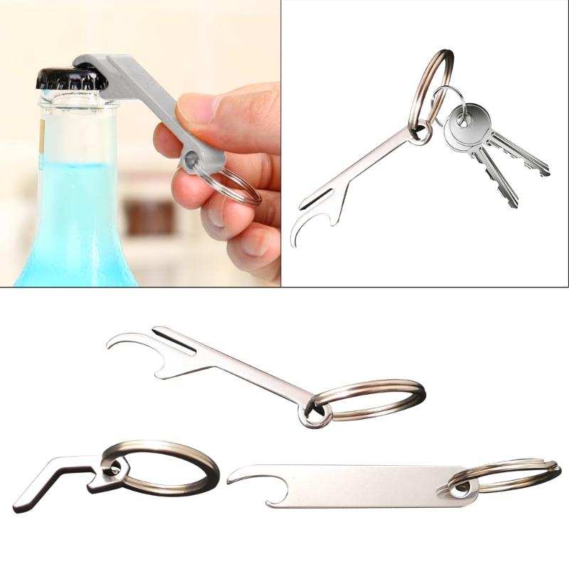 Bottle Opener with Keychain, Stainless Beer Opener Portable Mini Opener Pendant Pocket Keyring Bottle Opener Funny Gifts