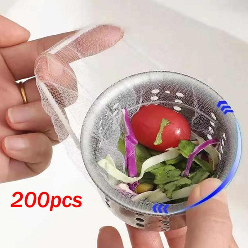 300/200/100/10 шт. Одноразовые сетчатые фильтры для раковины, фильтр для кухонной раковины, сливное отверстие, антиблокировочное утолщение, чистящие фильтры