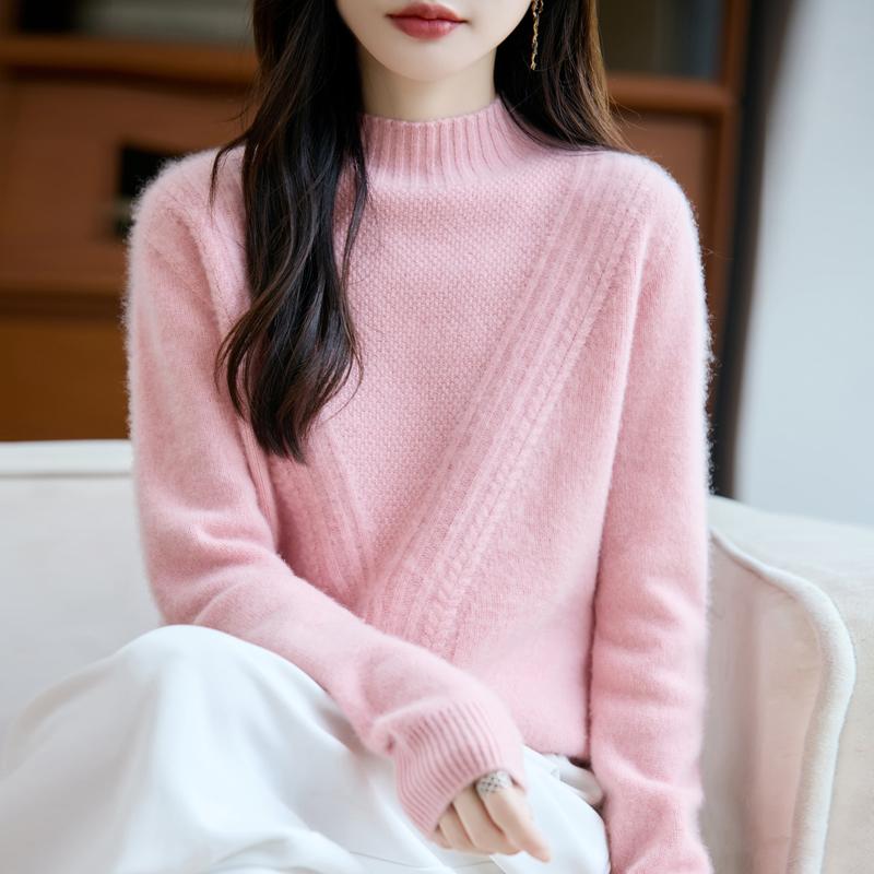 Женский кашемировый свитер Qinghe кашемир 30% кашемир 70% шерсть осенне-зимний пуловер теплый и модный