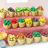 1:12 Mini Simulation Artificial Fruits and Vegetables for Children Doll House Vegetable Bamboo Basket Miniature Accessories