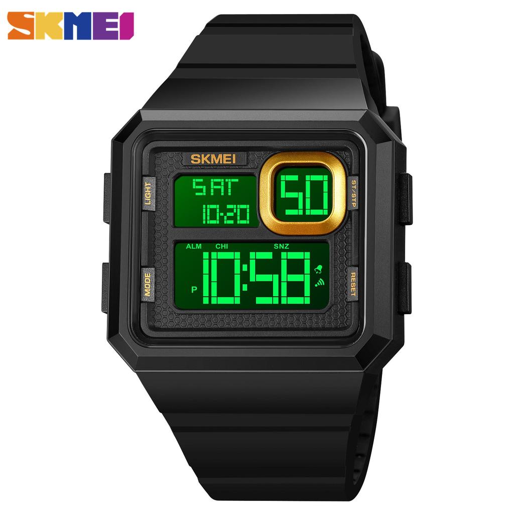 Skmei Уличные военные спортивные часы, мужские цифровые наручные часы с обратным отсчетом и светодиодной подсветкой, 5 бар, водонепроницаемый будильник, reloj hombre
