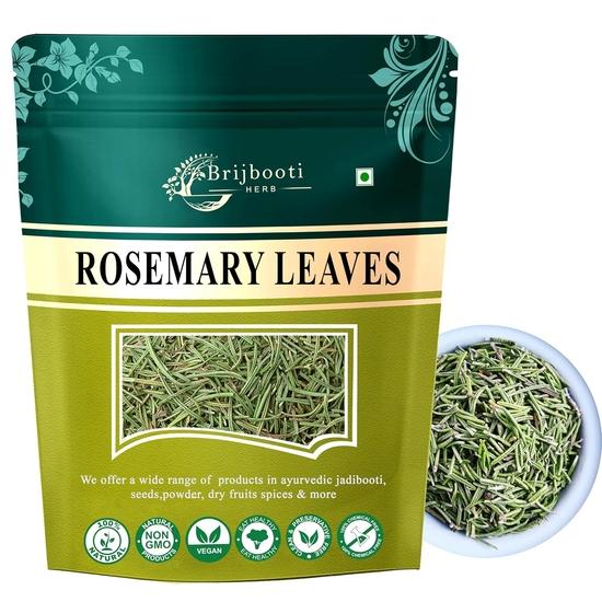 BrijBooti Rosemary Leaves for Hair Growth (100g) | FSSAI, GMP, ISO | Prepare Rosemary Water for Hair | rosemary leaves | Use for Seasoning