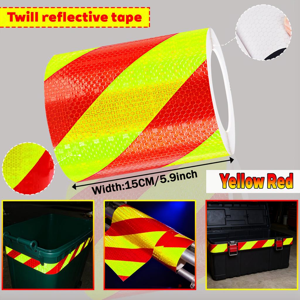 Twill ReflectiveTape High Visibility Self-Adhesive Safety Warning Sticker Conspicuity For Truck