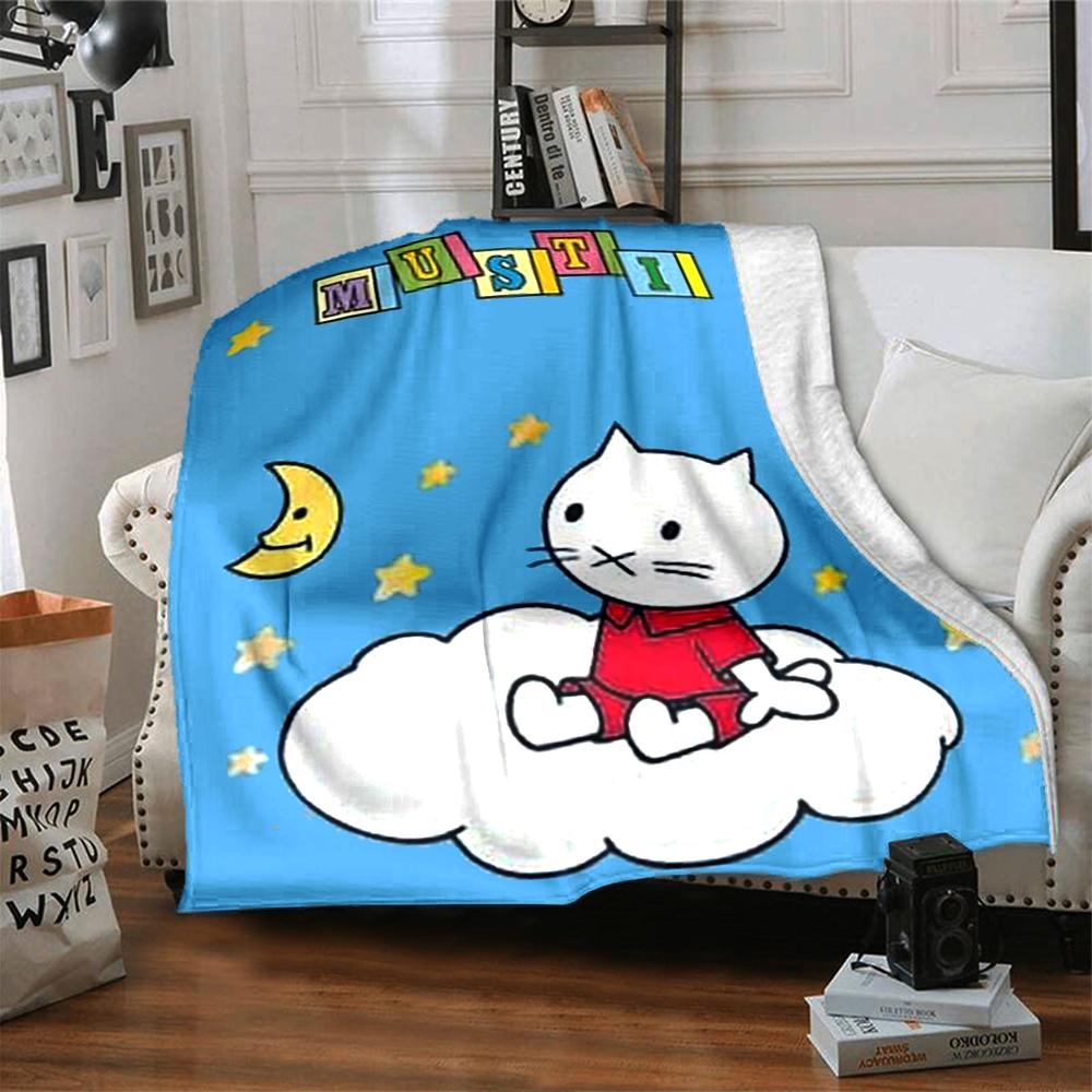 Musti Theme Printed Blanket - Perfect for Couch, Bed, Travel & Outdoor Use | Machine Washable, Cozy & Durable.