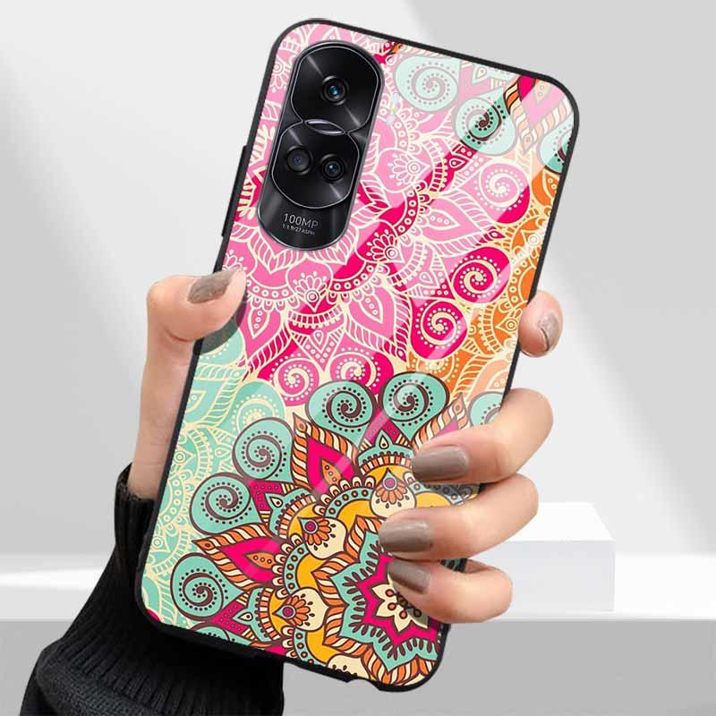 Закаленное Стекло Жесткий Чехол Для Honor 90 Lite 5G Чехол Милый Мраморный Funda Coque Для Honor 90 Pro Honor90 90Lite 90Pro Оболочки Телефона