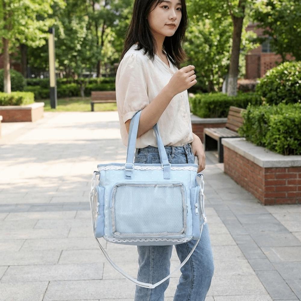 Ballet Style Transparent Itabag Polka Dot Tote Bag Sweet Anime Shoulder Bag Shopping