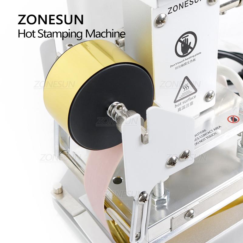 ZONESUN ZS-100B Двухцелевая машина для горячего тиснения фольгой Ручная машина для бронзирования Для ПВХ-карт Кожи Карандашей Бумаги Машина для тиснения