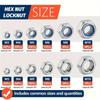 175PCS Stainless Steel Locknuts Nylon Insert Lock Metric Nuts Hardware Set Hex Nuts  DIY Projects