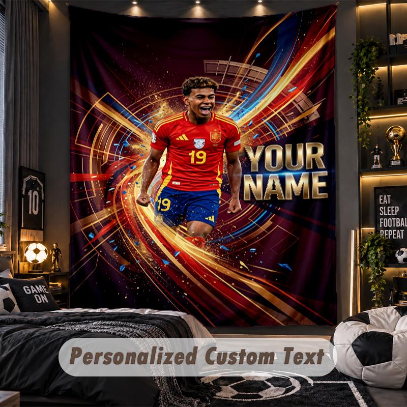 TapestryLamine Yamal Custom Name Text Personalized Wall Hanging Tapestry Home Wall Decor