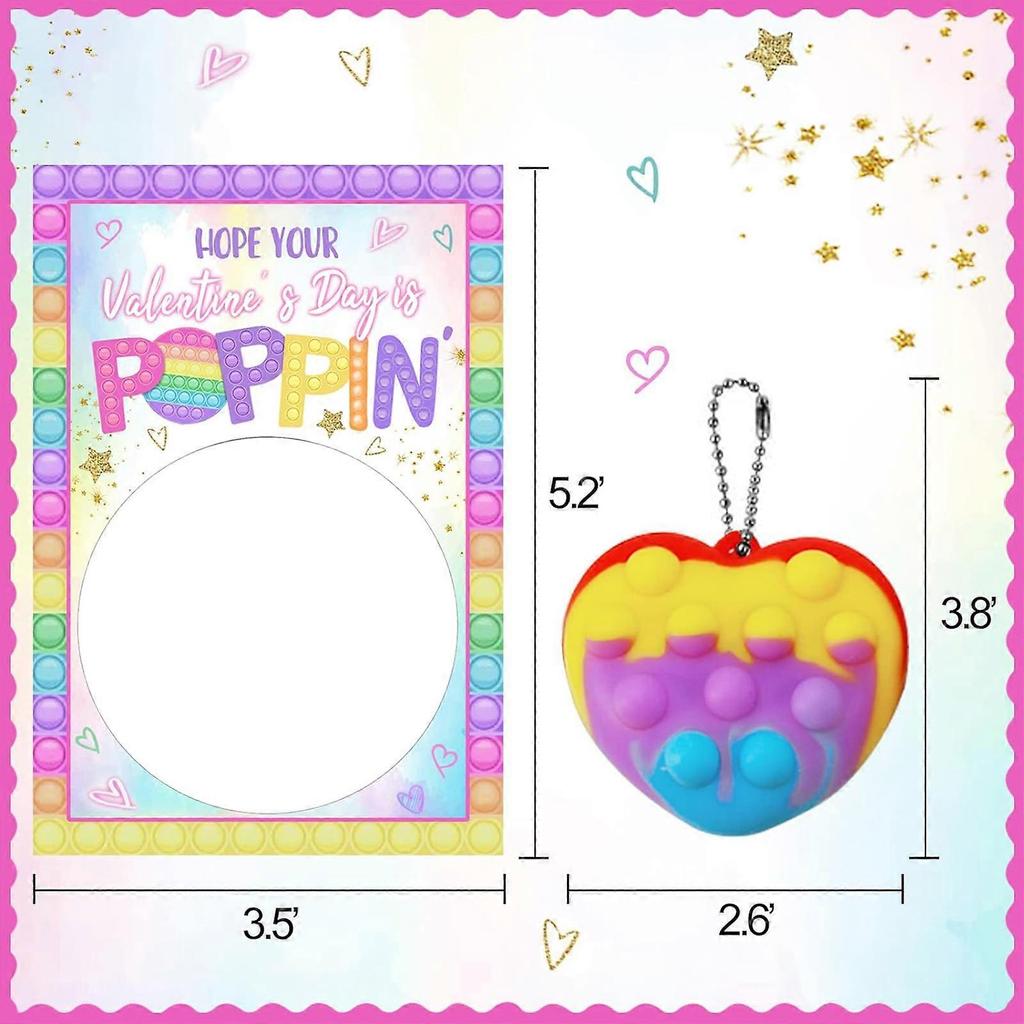 24 Pack Valentines Day Gifts, Heart-Shaped for 3-12 Years Boys Girls Toddlers Kids Classroom School Party Gift Exchange
