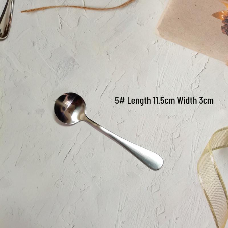 Большая круглая суповая ложка из нержавеющей стали в корейском стиле, 20 см