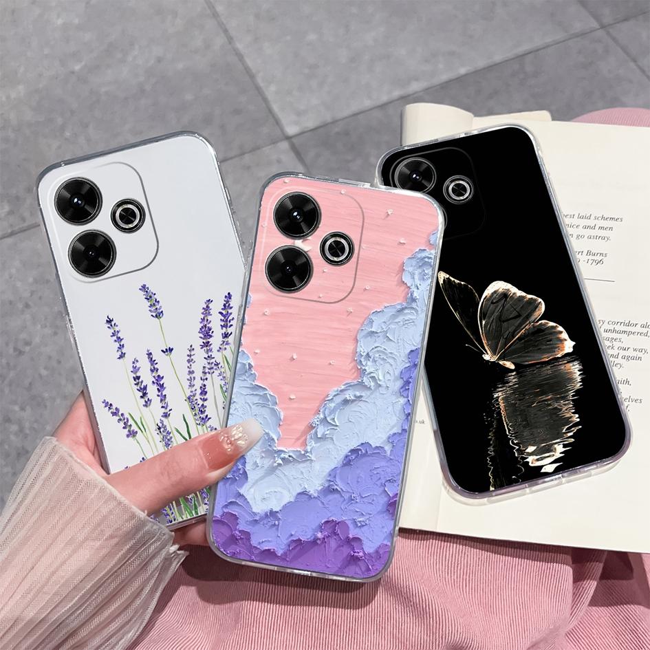 Популярный чехол Graffiti Butterfly для Xiaomi Redmi 13 13C 14C A3 Note 13 Pro K70E K60 Ultra, новый чехол, мягкий силиконовый, устойчивый к падениям, прозрачный чехол для телефона Redmi