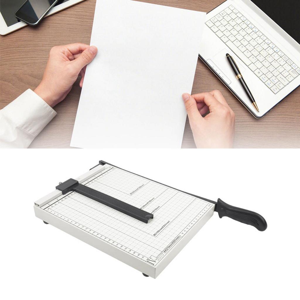 12in Paper Cutter Hard Wearing Precise Scale Sharply Blade Comfortable Handle Photo Paper Card Trimmer 30x25cm