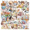 Reading Stickers 50 Laser Cartoon Animal Stationery Books Decorate School Gift Waterproof Children's Stickers