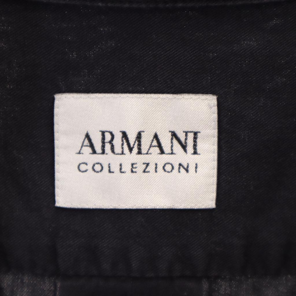 ARMANI COLLEZIONI Long sleeve Cotton shirt 38 Navy Men's Used