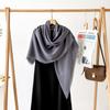 Spring new high-end imitation cotton and linen cm large square scarf monochrome silk scarf shawl women's scarf