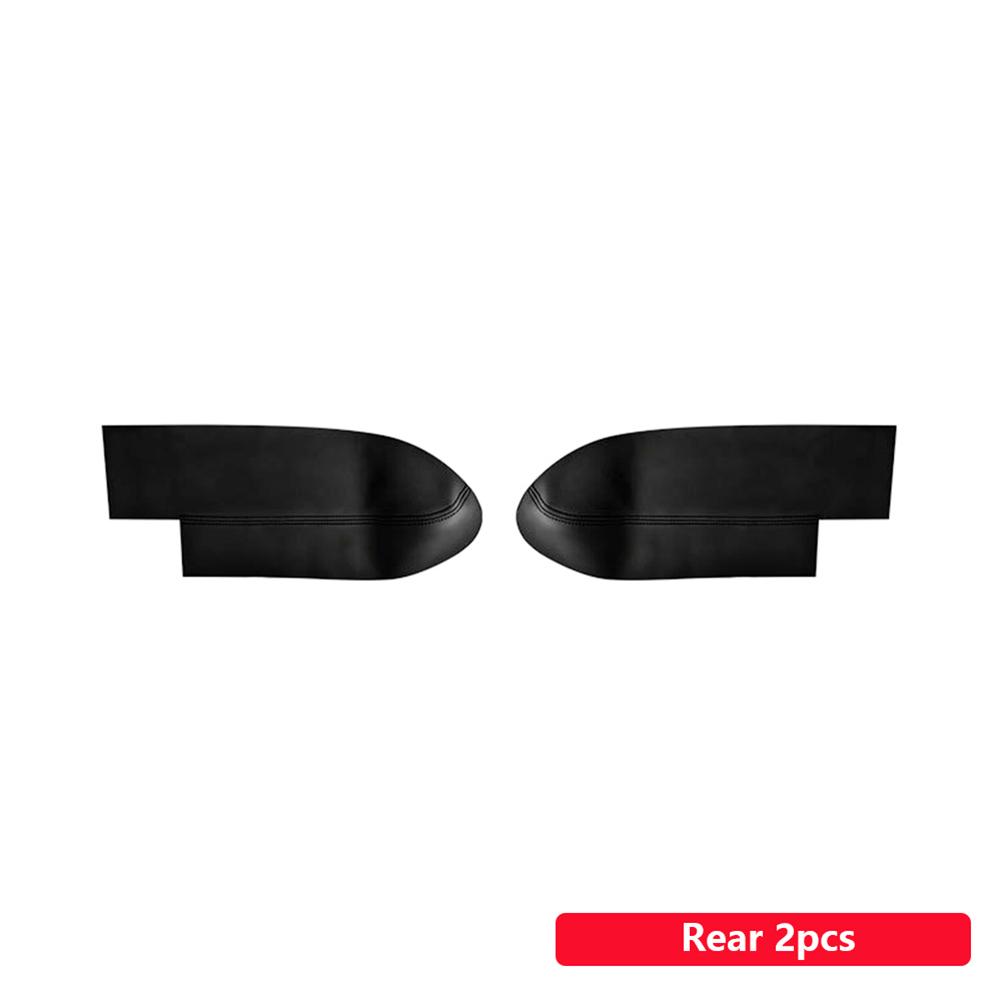 Черный кожаный чехол на подлокотник передней двери для Honda CRV 2007 2008 2009 2010 2011, подлокотник двери автомобиля, панель кожного покрова, отделка