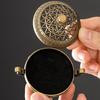 Mini Incense Coil Burner Chinese Style Vintage Hollow Dual-ears Three-Legged Zinc Alloy Incense Cone Holder Home Office Desktop Decoration