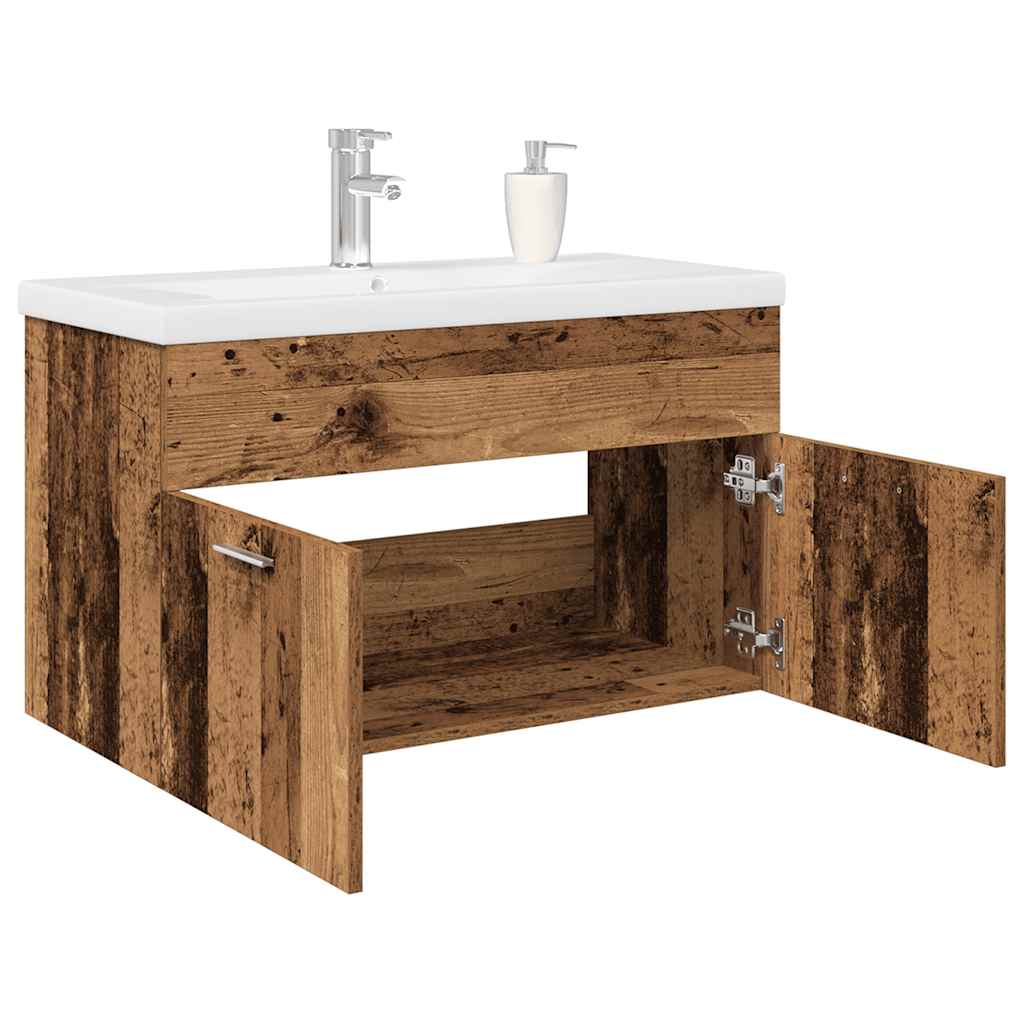 Bathroom Vanity Unit with Built in Basin and Faucet