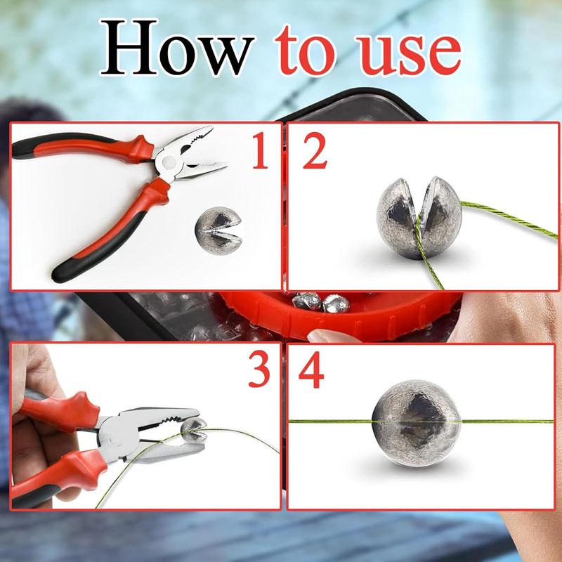 179 шт. рыболовных грузил для раздельной рыбалки, набор рыболовных снастей с 7-позиционным дозатором и плоскогубцами, мягкие металлические грузила для ловли карпа и крупной рыбы