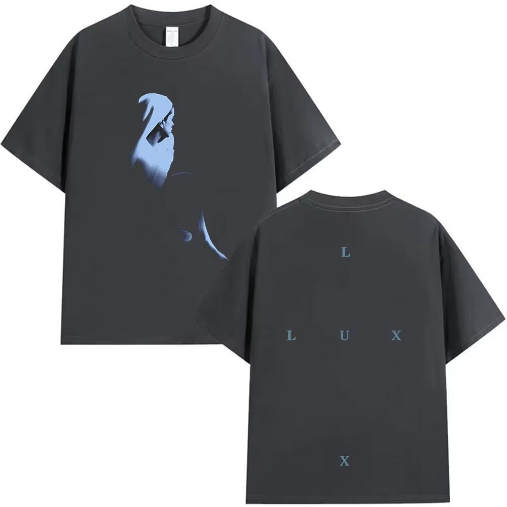 Rapper Rosalia Lux Tour 2026 Album Print T Shirt Men Women Hip Hop Gothic Short Sleeve Tshirt Vintage Aesthetic Cotton TShirts