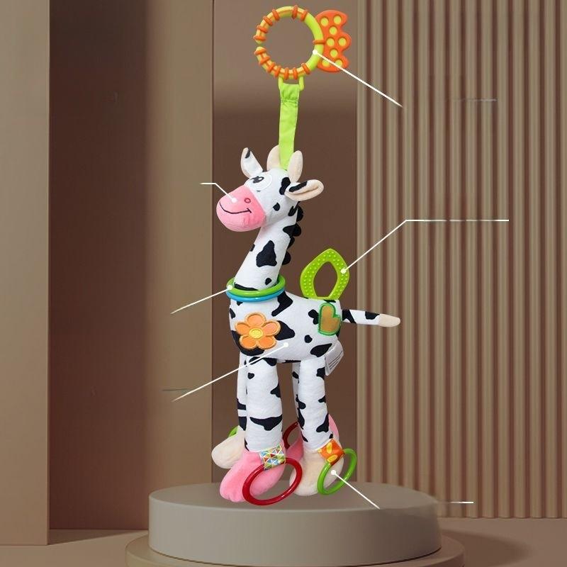 Baby Bed Hanging Rattle With Plush Bunny Wind Chime For Nursery Decor