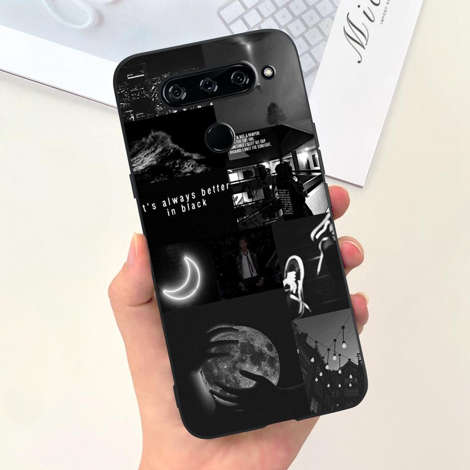 Case For LG V40 ThinQ Cartoon Astronaut Dinosaur Soft Silicon Black Cover For LG V50 V50S ThinQ 5G LG V30 2017 Bumper Phone Case