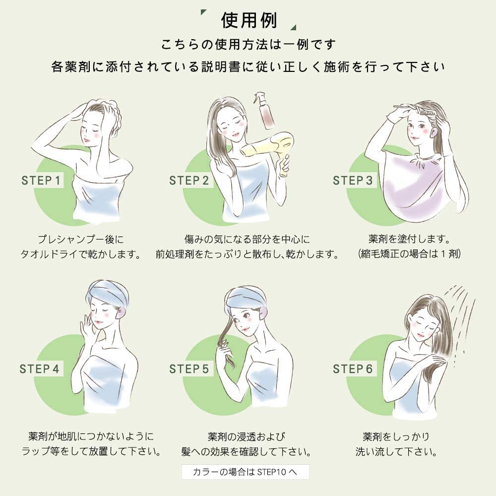 Hair Straightening Starter Set Basic Hair Straightening and Hair Color and Perm Professional Salon Use Starter Set and Agent Special A'sstyle Set,