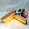 1PC Light Rectangle Solid Beech Wooden LED Art Wood Light Display Base Led Stand