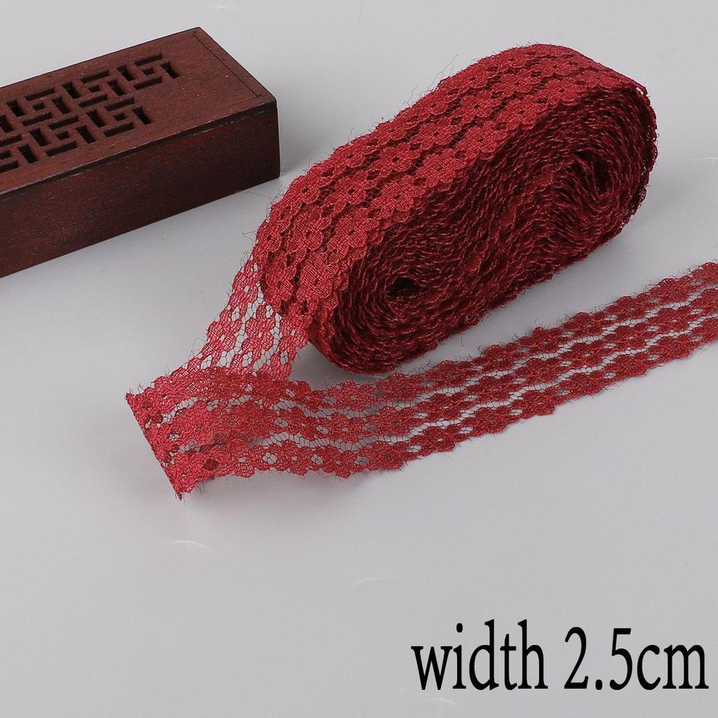 10 ярдов/упаковка 2,5 см неэластичные кружева три ряда сливового кружева DIY серьги ручной работы повязка на голову аксессуары материал