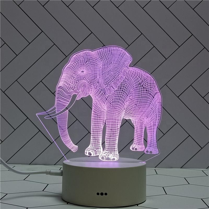 Сенсорный датчик Магнитный 3D Многоцветный акриловый чувствительный светодиодный простой акриловый перезаряжаемый ночник для