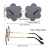 Party Favor Rimless Snowflakes Shades Photo Glasses Fashion Sun Glasses Flower Lens Sunglasses