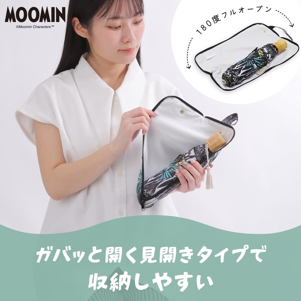 Ogawa Микрофибра Впитывающая Ткань Зонт Муми для Складных Зонтов и Воды Долина Муми Лето Компактный 31см x Легко 56248 Чехол, Дизайн,