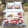 3pcs Bedding Set Classic Car Vintage Poster Home Textile Duvet Cover Pillow Case Boy Kid Teen Girl Bedding Covers Set
