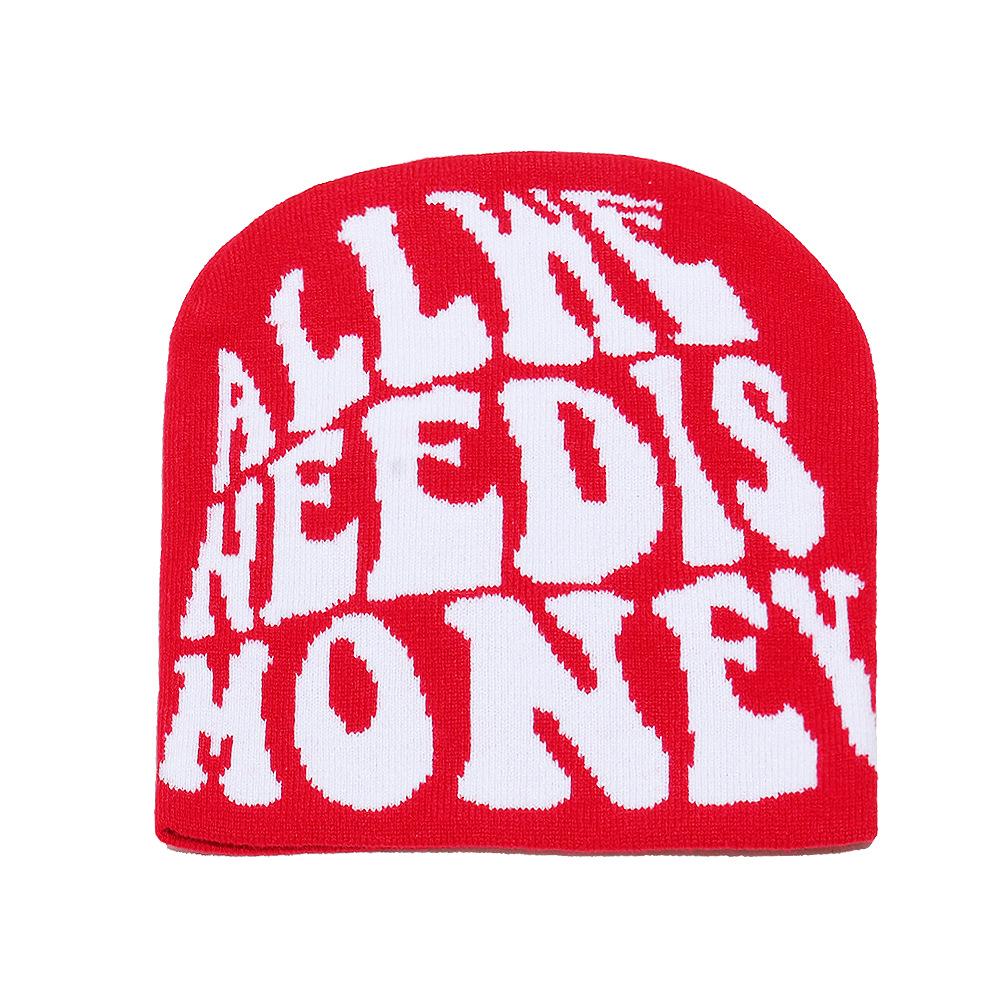 Зимняя новая мужская и женская шерстяная шапка-пуловер Y2K, жаккардовая надпись, персонализированная модная хип-хоп вязаная шапка