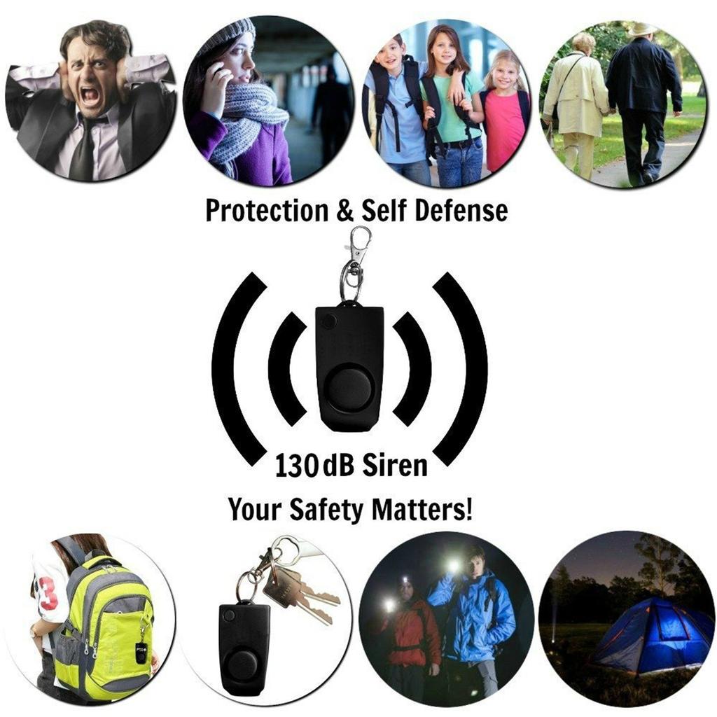 Anti-rape Self Mujer Defensa Personal Safety Alarm Security Wolf Auto Alarme Whistle 130dB Loud Sound Alert Keychain