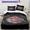 Sport Club Football Crest Printed Pattern Duvet Cover Set – includes 1 duvet cover and 2 matching pillowcases Bedroom decor Christmas gifts