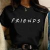 Fashion Friends Tv Show Funny Cartoon T Shirt Women Graphic Best Friends Harajuku T-shirt Korean Style Tshirt Vintage Top FeUnisex