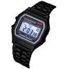 Unisex LED Digital Watch, WR F91W Steel Band, A159 Harajuku Style, Multifunctional Fashion Watch