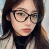 Cat Eye Frame Computer Eyeglasses Large Frame Finished Myopia Glasses  Student