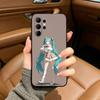 Anime H-Hatsune Miku Black Soft Silicone Phone Case for Samsung Ultra S25, S24, S21, S22, S23, S30, Plus, FE, Lite