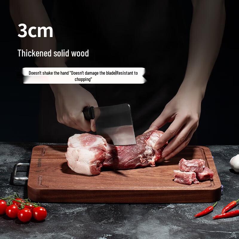 COOKER KING YC40CB Thick Blackwood Solid Wood Chopping Board