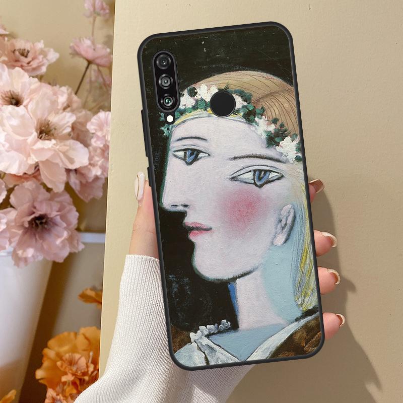 Painting Picasso Abstract Art Cover For Huawei P30 Lite P40 P20 P50 Pro Nova 5T P Smart 2019 Case For Honor 50 10i 8X