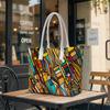 Colorful Geometric Art Tote Bag Stylish Casual Daily Carry Bag